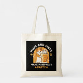Kleurrijk Oktoberfest Kattenfeest - Pootjes en Pin Tote Bag (Achterkant)