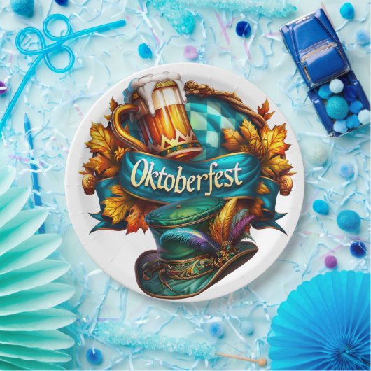 Kleurrijk Oktoberfest Papieren Bordje (Feest)