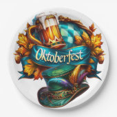 Kleurrijk Oktoberfest Papieren Bordje (Voorkant)