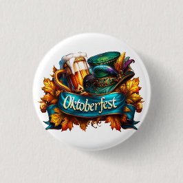 Kleurrijk Oktoberfest Ronde Button 3,2 Cm