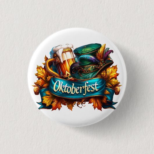Kleurrijk Oktoberfest Ronde Button 3,2 Cm (Voorkant)