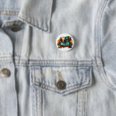 Kleurrijk Oktoberfest Ronde Button 3,2 Cm (In situ)