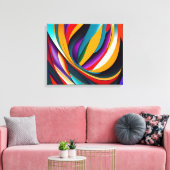 Kleurrijk Olie Regenboog Abstract Canvas Afdruk (Insitu (Woonkamer))