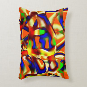 Kleurrijk om kleuren op te leggen, blauw en oranje accent kussen