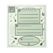 Kleurrijk om lijst voor gitaarovers te doen notitieblok (Voorkant)