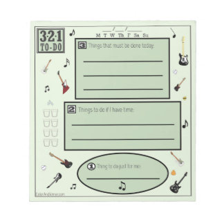 Kleurrijk om lijst voor gitaarovers te doen notitieblok