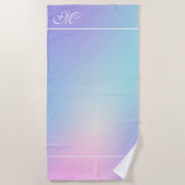 Kleurrijk ombre, roze en blauwe badhanddoekset strandlaken (Voorkant)