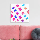 kleurrijk omhuld canvas moderne abstracte kunst afdruk (Insitu (Woonkamer))