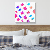 kleurrijk omhuld canvas moderne abstracte kunst afdruk (Insitu (Slaapkamer))