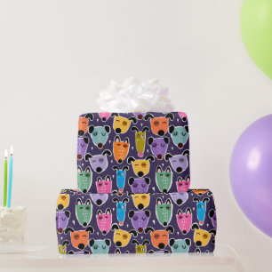 Kleurrijk omslagpapier voor honden cadeaupapier