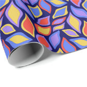 Kleurrijk omwikkelpapier met bladpatroon cadeaupapier (Rol Hoek)