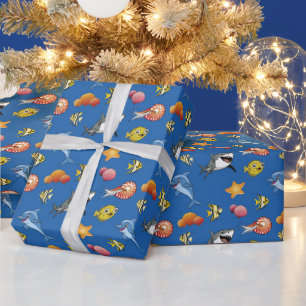 Kleurrijk Onder de Zee Oceaan Dieren Vis Patroon Cadeaupapier