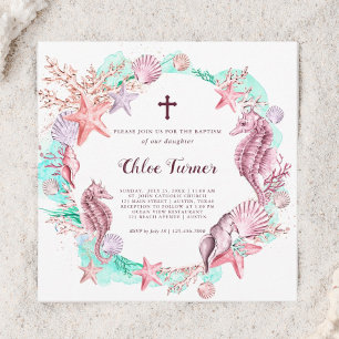 Kleurrijk onder het Zee Baptisme Kaart