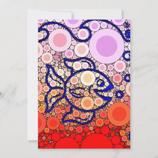 Kleurrijk onder het Zee Bubble Viszwemmozaïek Kaart (Achterkant)