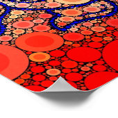 Kleurrijk onder het Zee Bubble Viszwemmozaïek Poster (Hoek)