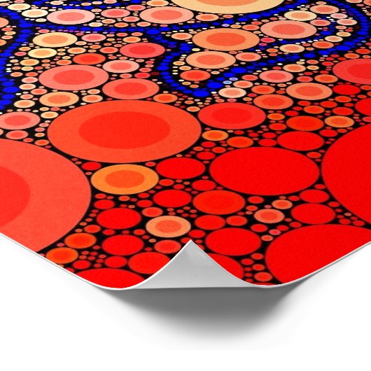 Kleurrijk onder het Zee Bubble Viszwemmozaïek Poster (Hoek)