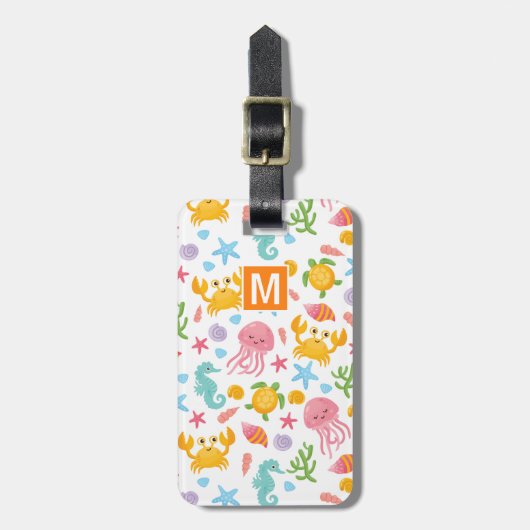 Kleurrijk Onder het Zee Kinder Reizen Bagagelabel (Voorkant verticaal)