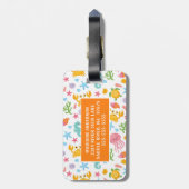 Kleurrijk Onder het Zee Kinder Reizen Bagagelabel (Achterkant verticaal)