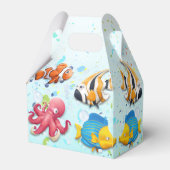 Kleurrijk Onder het Zee Kinderen Verjaardag Bedankdoosjes (Achterkant)