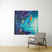 Kleurrijk onder het zee landschap wandkleed (In Situ (horizontaal))