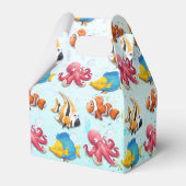 Kleurrijk Onder het Zee Preschool Verjaardag Bedankdoosjes (Achterkant)