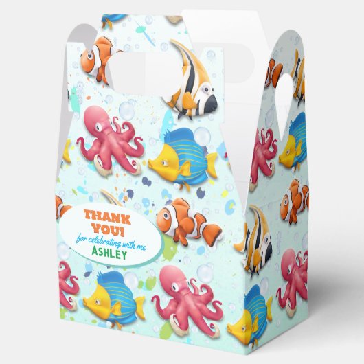 Kleurrijk Onder het Zee Preschool Verjaardag Bedankdoosjes (Geopend)