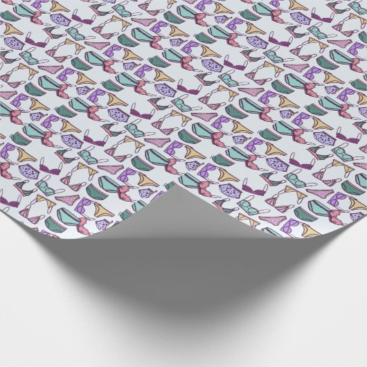 Kleurrijk ondergoed: naadloos patroonontwerp. cadeaupapier (Hoek)