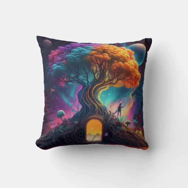 Kleurrijk ondersteboven kussen (Voorkant)