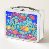 Kleurrijk onderwater koraalrif naadloos patroon (Voorkant)