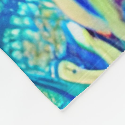 Kleurrijk onderwater koraalrif naadloos patroon fleece deken (Hoek)