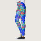 Kleurrijk onderwater koraalrif naadloos patroon leggings (Links)