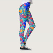 Kleurrijk onderwater koraalrif naadloos patroon leggings (Rechts)