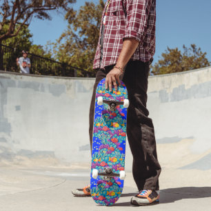 Kleurrijk onderwater koraalrif naadloos patroon persoonlijk skateboard