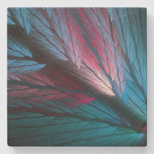 Kleurrijk Onderzetter van het fractaal vierkant (Voorkant)