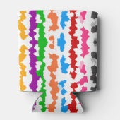 Kleurrijk Onregelmatig Abstract Ontwerp Wit Blikjeskoeler (Achterkant)