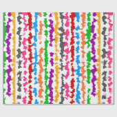 Kleurrijk Onregelmatig Abstract Ontwerp Wit Cadeaupapier (Vlak)