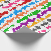 Kleurrijk Onregelmatig Abstract Ontwerp Wit Cadeaupapier (Hoek)