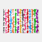 Kleurrijk Onregelmatig Abstract Ontwerp Wit Deurmat (Voorkant)