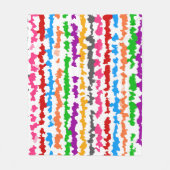 Kleurrijk Onregelmatig Abstract Ontwerp Wit Fleece Deken (Voorkant)