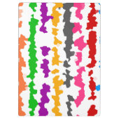 Kleurrijk Onregelmatig Abstract Ontwerp Wit Klembord (Achterkant)