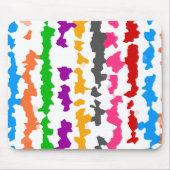 Kleurrijk Onregelmatig Abstract Ontwerp Wit Muismat (Voorkant)