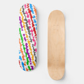 Kleurrijk Onregelmatig Abstract Ontwerp Wit Persoonlijk Skateboard (Voorkant)