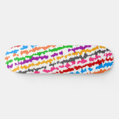 Kleurrijk Onregelmatig Abstract Ontwerp Wit Persoonlijk Skateboard (Horizontaal)