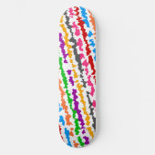 Kleurrijk Onregelmatig Abstract Ontwerp Wit Persoonlijk Skateboard (Voorkant)
