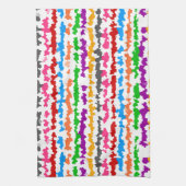 Kleurrijk Onregelmatig Abstract Ontwerp Wit Theedoek (Verticaal)