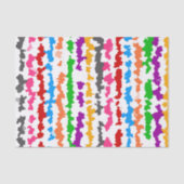 Kleurrijk Onregelmatig Abstract Ontwerp Wit Tissuepapier (Voorkant)