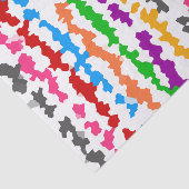 Kleurrijk Onregelmatig Abstract Ontwerp Wit Tissuepapier (Detail)