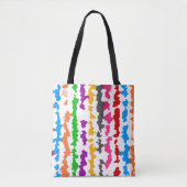 Kleurrijk Onregelmatig Abstract Ontwerp Wit Tote Bag (Voorkant)