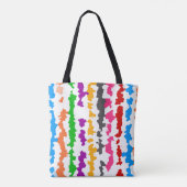 Kleurrijk Onregelmatig Abstract Ontwerp Wit Tote Bag (Achterkant)