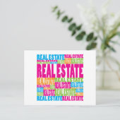 Kleurrijk onroerend goed briefkaart (Staand voorkant)